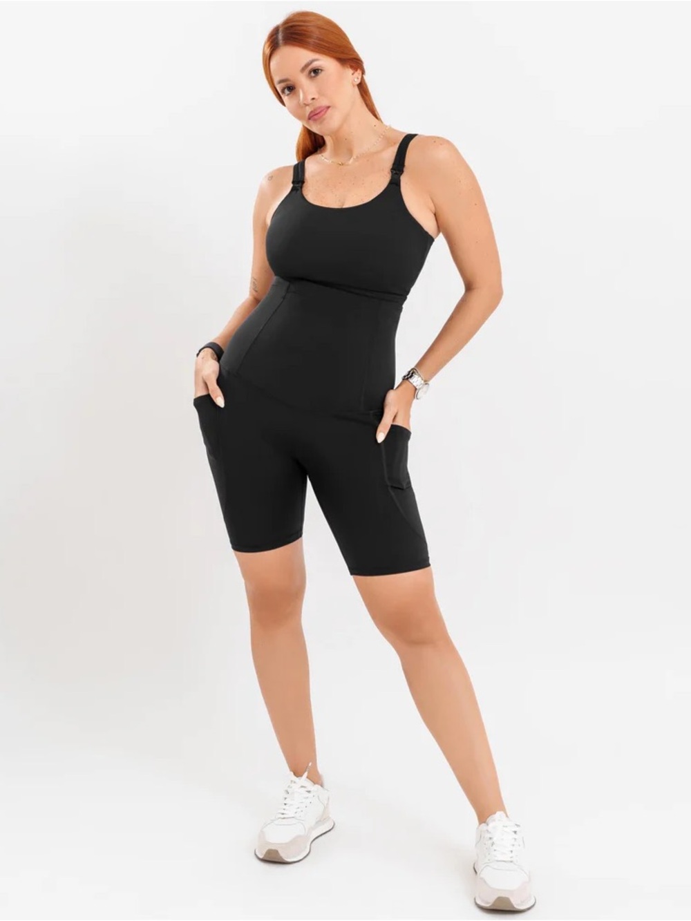 Babybub Biker Shorts Post Partum Compression Recovery Legging Pockets Maternity